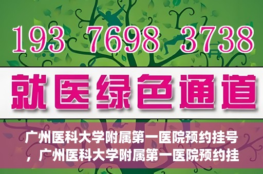 广州医科大学附属第一医院预约挂号，广州医科大学附属第一医院预约挂号攻略