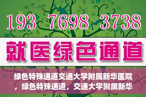 绿色特殊通道交通大学附属新华医院，绿色特殊通道，交通大学附属新华医院的探索与实践