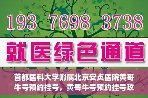 首都医科大学附属北京安贞医院黄哥牛号预约挂号，黄哥牛号预约挂号攻略，首都医科大学附属北京安贞医院就医指南
