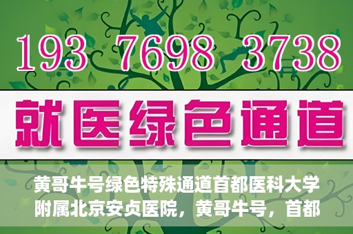黄哥牛号绿色特殊通道首都医科大学附属北京安贞医院，黄哥牛号，首都医科大学附属北京安贞医院绿色特殊通道开启健康之门