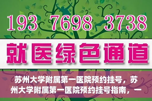 苏州大学附属第一医院预约挂号，苏州大学附属第一医院预约挂号指南，一站式解决您的就医难题