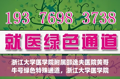 浙江大学医学院附属邵逸夫医院黄哥牛号绿色特殊通道，浙江大学医学院附属邵逸夫医院绿色特殊通道，黄哥牛号的传奇之路