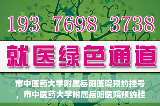 市中医药大学附属岳阳医院预约挂号，市中医药大学附属岳阳医院预约挂号攻略，便捷就医从这里开始