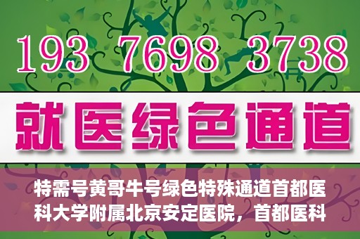 特需号黄哥牛号绿色特殊通道首都医科大学附属北京安定医院，首都医科大学附属北京安定医院特需绿色特殊通道——黄哥牛号就医新体验