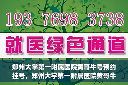 郑州大学第一附属医院黄哥牛号预约挂号，郑州大学第一附属医院黄哥牛号预约挂号攻略，轻松挂号，无忧就医体验