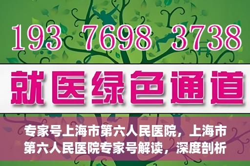 专家号上海市第六人民医院，上海市第六人民医院专家号解读，深度剖析医疗技术与健康服务新动向