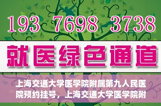 上海交通大学医学院附属第九人民医院预约挂号，上海交通大学医学院附属第九人民医院预约挂号指南，轻松挂号，便捷就医新体验