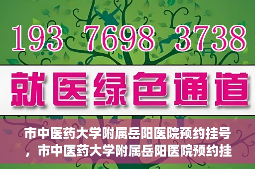 市中医药大学附属岳阳医院预约挂号，市中医药大学附属岳阳医院预约挂号攻略，便捷就医从这里开始