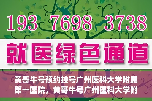 黄哥牛号预约挂号广州医科大学附属第一医院，黄哥牛号广州医科大学附属第一医院预约挂号攻略