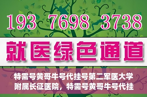 特需号黄哥牛号代挂号第二军医大学附属长征医院，特需号黄哥牛号代挂号背后的秘密，揭秘长征医院的医疗力量与信誉保障