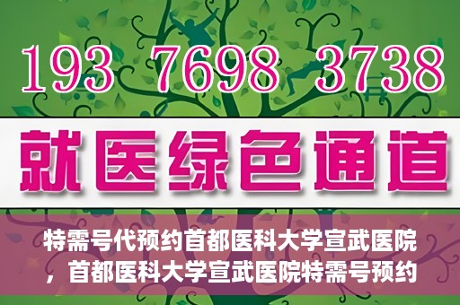 特需号代预约首都医科大学宣武医院，首都医科大学宣武医院特需号预约服务解析