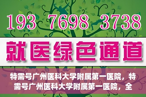 特需号广州医科大学附属第一医院，特需号广州医科大学附属第一医院，全方位医疗服务体验新标杆