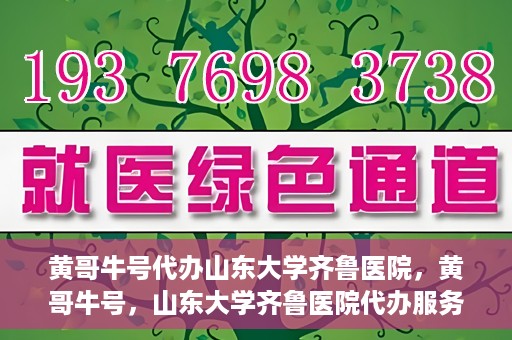 黄哥牛号代办山东大学齐鲁医院，黄哥牛号，山东大学齐鲁医院代办服务解析