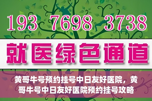 黄哥牛号预约挂号中日友好医院，黄哥牛号中日友好医院预约挂号攻略