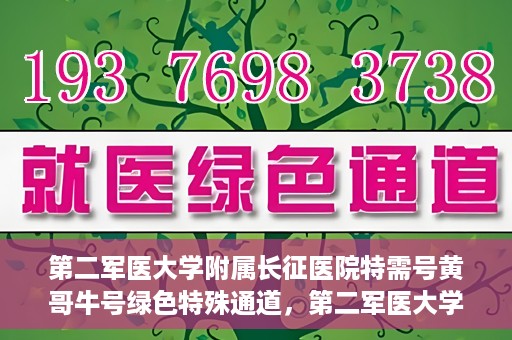 第二军医大学附属长征医院特需号黄哥牛号绿色特殊通道，第二军医大学附属长征医院特需号黄哥牛号，绿色就医通道独家解析