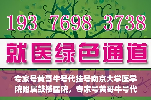 专家号黄哥牛号代挂号南京大学医学院附属鼓楼医院，专家号黄哥牛号代挂号服务揭秘，鼓楼医院背后的故事