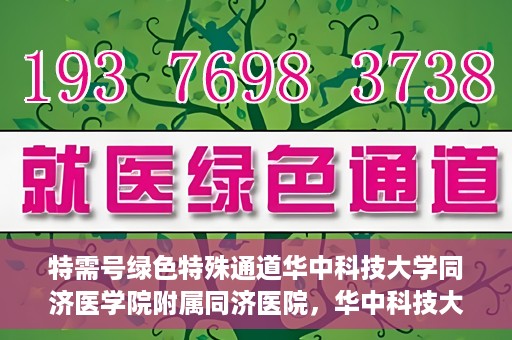 特需号绿色特殊通道华中科技大学同济医学院附属同济医院，华中科技大学同济医学院附属同济医院特需号绿色就医通道