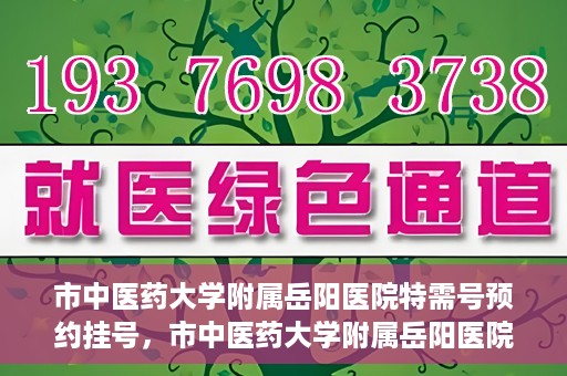 市中医药大学附属岳阳医院特需号预约挂号，市中医药大学附属岳阳医院特需号预约挂号服务详解