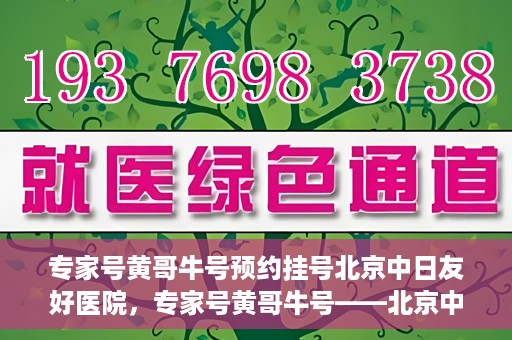 专家号黄哥牛号预约挂号北京中日友好医院，专家号黄哥牛号——北京中日友好医院预约挂号攻略
